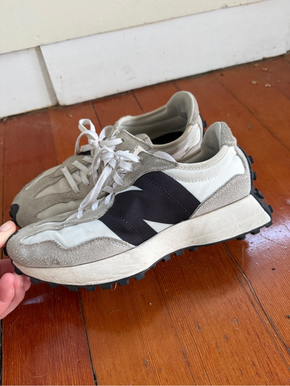 New Balance women's Grey, Black and White Retro Trail Sneakers